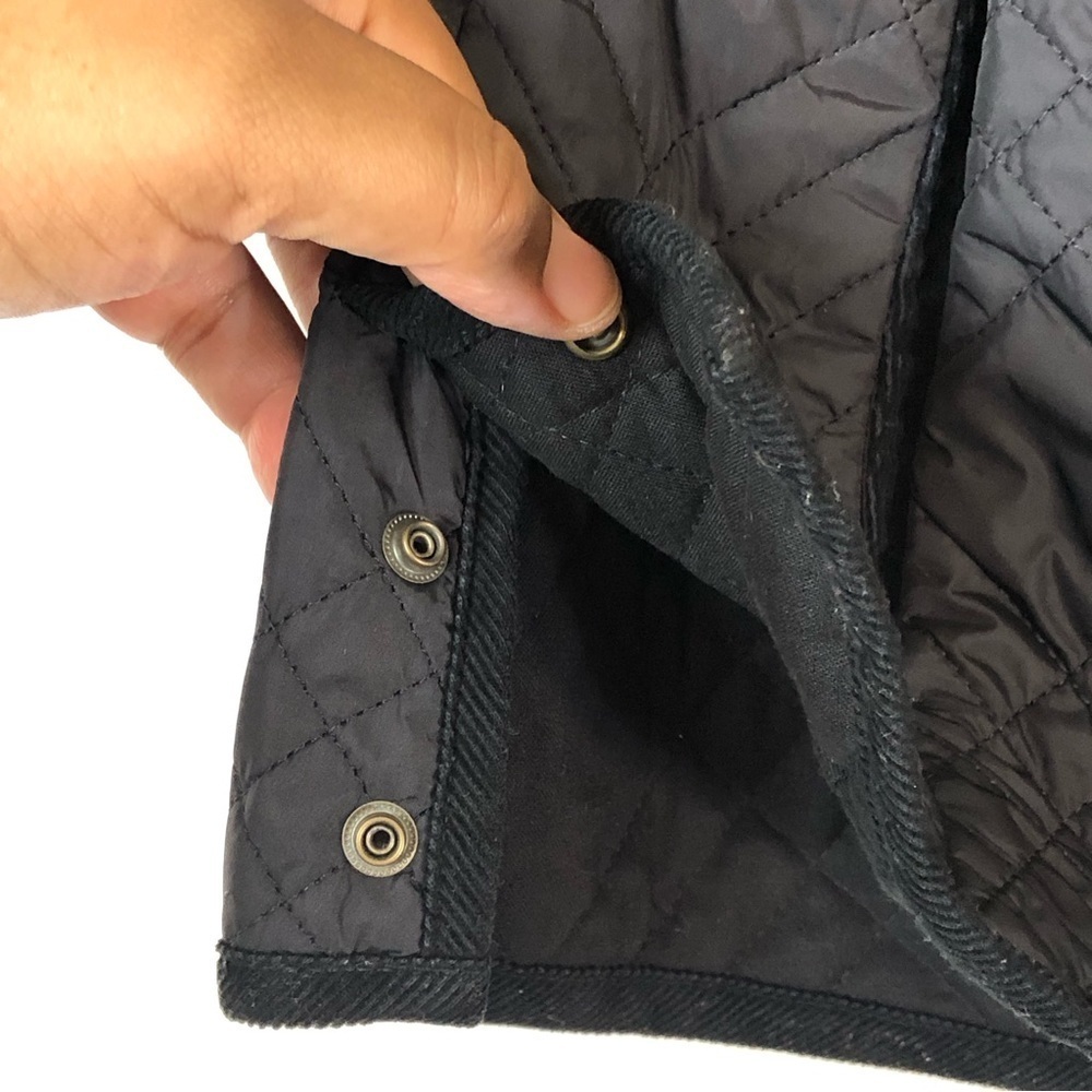 J.Jill Black Full Zip Sleeveless Side Snap Quilted Vest Size M - Picture 6 of 13